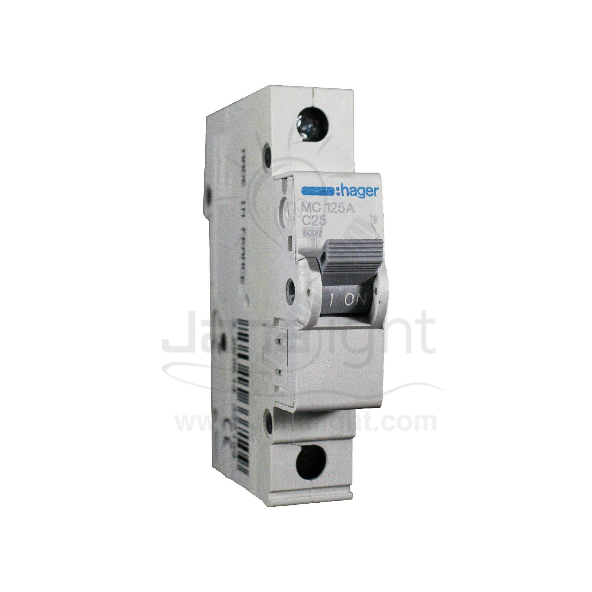 مفتاح هاجر احادي 25 امبير 6 كيلو hager, circuit breaker, 1 pole, 6KA, 25 Amp